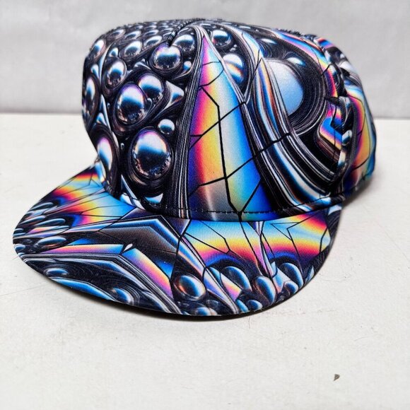 Trippy 3d Rave Trucker Hat Psychedelic Cap Baseball 3d Festival Unisex Baseball - Picture 2 of 8